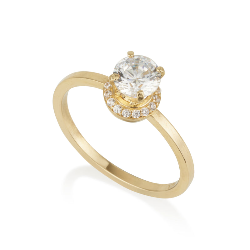Ring Sparkling - zircon stones
