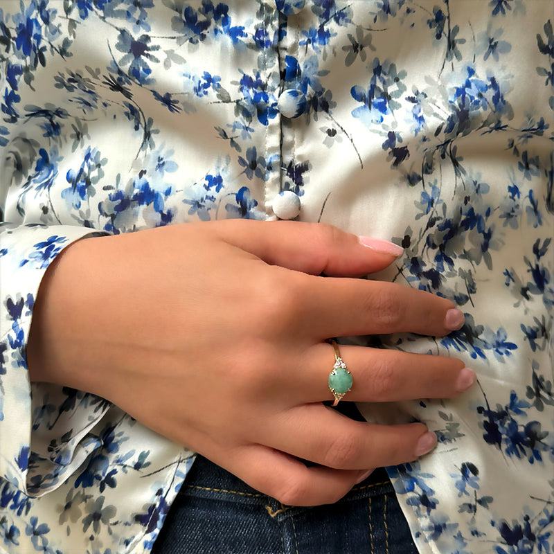 Patrizia Round Ring - Natural Emerald