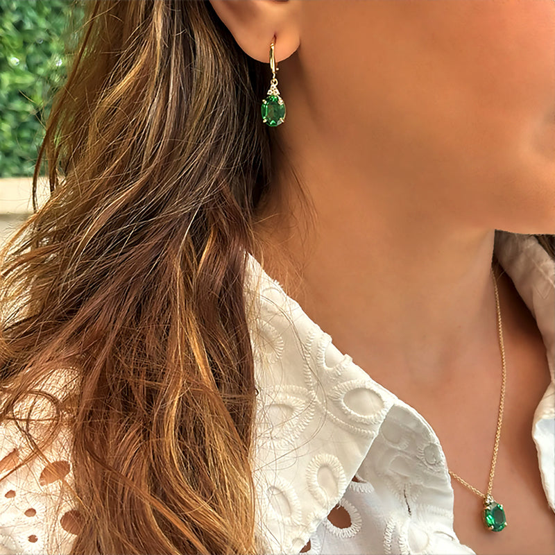Patrizia Oval Necklace - Emerald Spinel