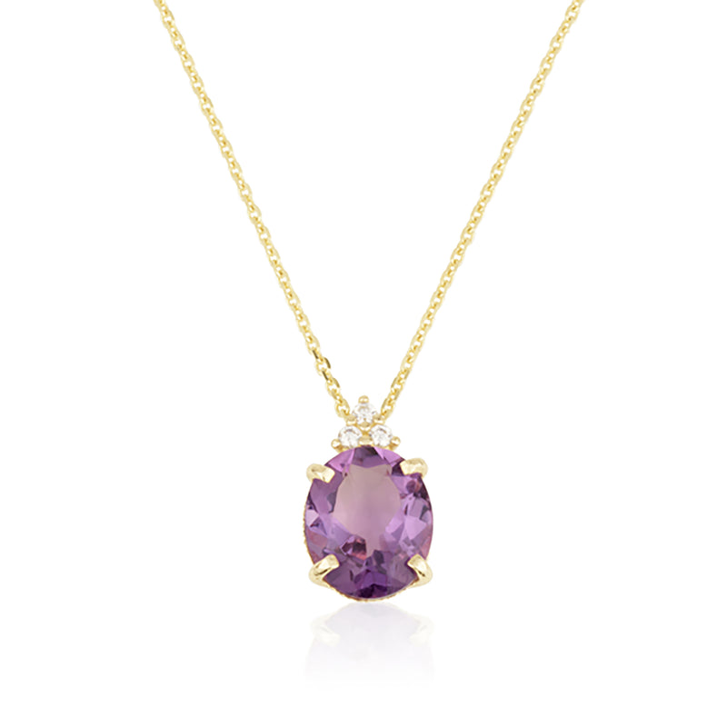 Patrizia Oval Necklace - Amethyst