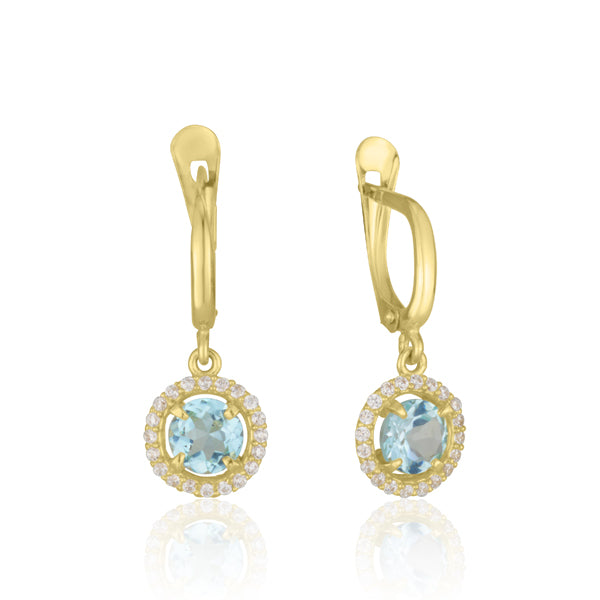 Vitalia Earrings - Blue Topaz