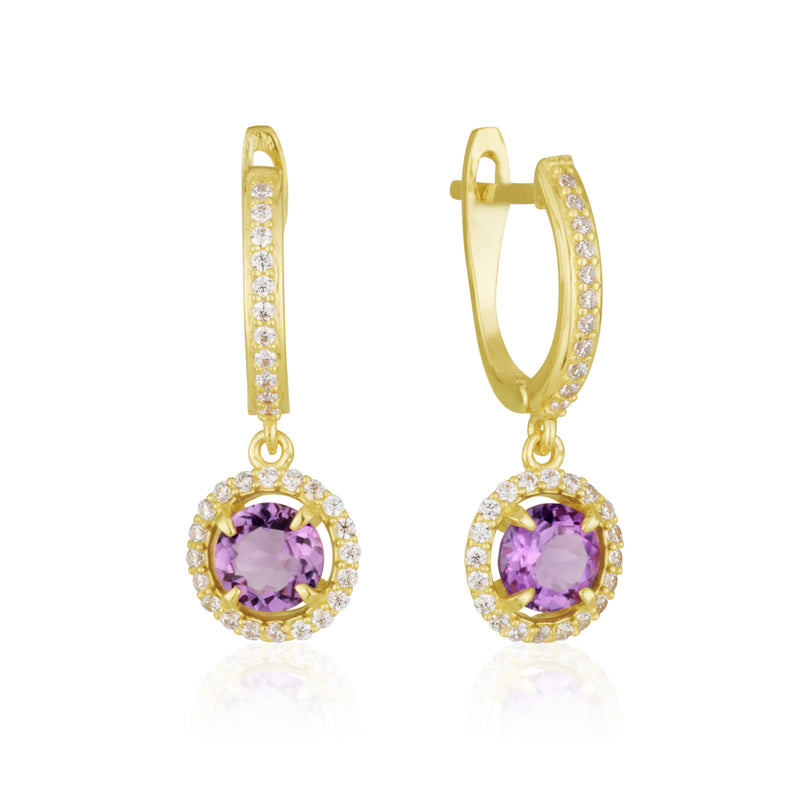 Vitalia Earrings - Amethyst