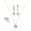 Patrizia Round Necklace - Blue Topaz