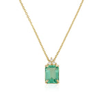 Patrizia Rectangle Necklace - Light Emerald Spinel