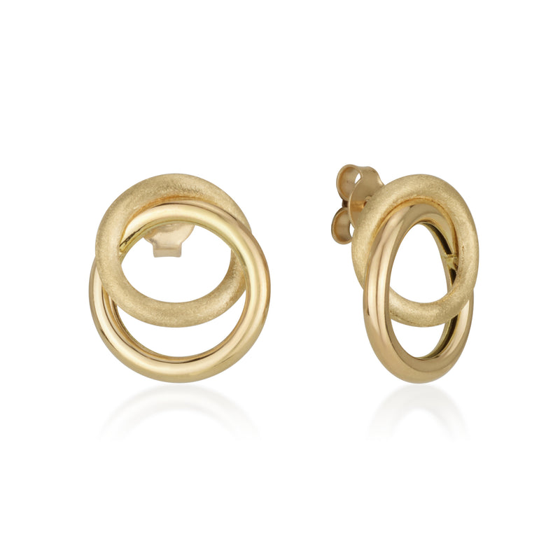 Earrings - Round Cross Studs