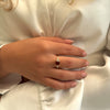 Patrizia Rectangle Ring - Garnet C.z.