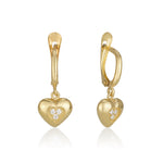 Earrings - Heart with zircons