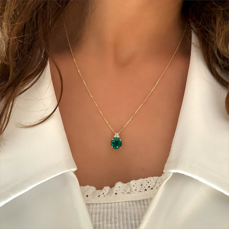 Patrizia Round Necklace - Emerald Spinel