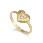 Ring - Heart with zircons