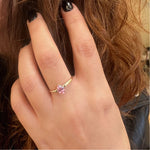 Drop Ring - Pink Spinel
