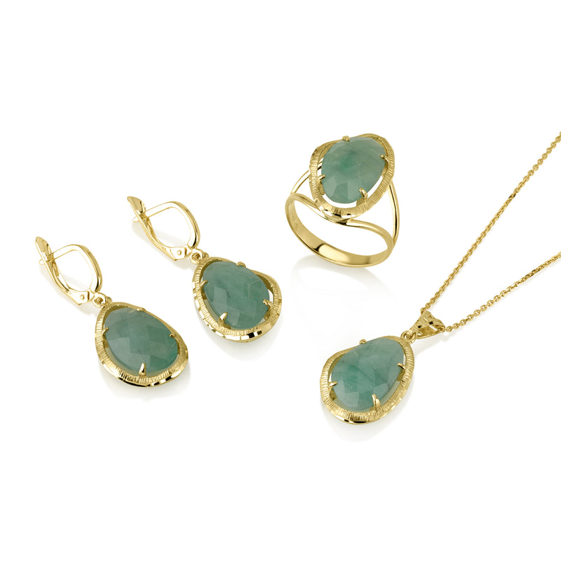 Sandrino Necklace - Natural Emerald