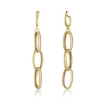 Earrings - Oval Cross Hanging