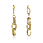 Earrings - Oval Cross Hanging