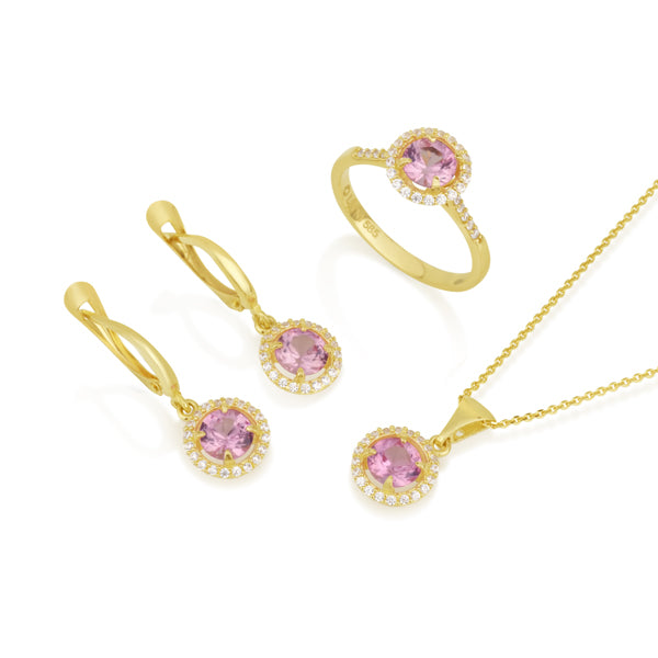Vitalia - Round Ring Pink spinel