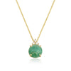 Patrizia Round Necklace - Natural Emerald
