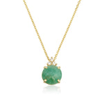 Patrizia Round Necklace - Natural Emerald
