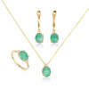 Patrizia Oval  Necklace - Natural Emerald