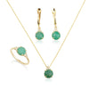 Patrizia Round Ring - Natural Emerald