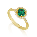 Vitalia - Round Ring Emerald spinel
