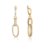 Earrings - Oval Cross Hanging