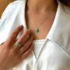 Patrizia Oval  Necklace - Natural Emerald