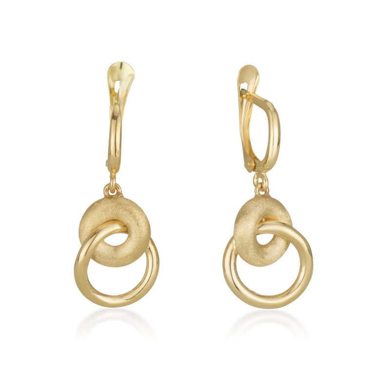 Earrings - Round Cross Hanging