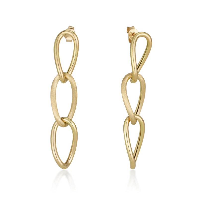 Earrings - Oval Cross Hanging