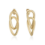 Earrings - Oval Cross Studs