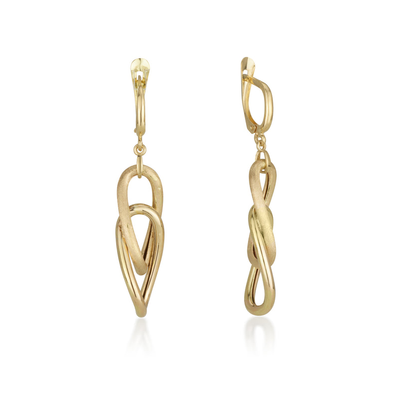 Earrings - Oval Cross Hanging