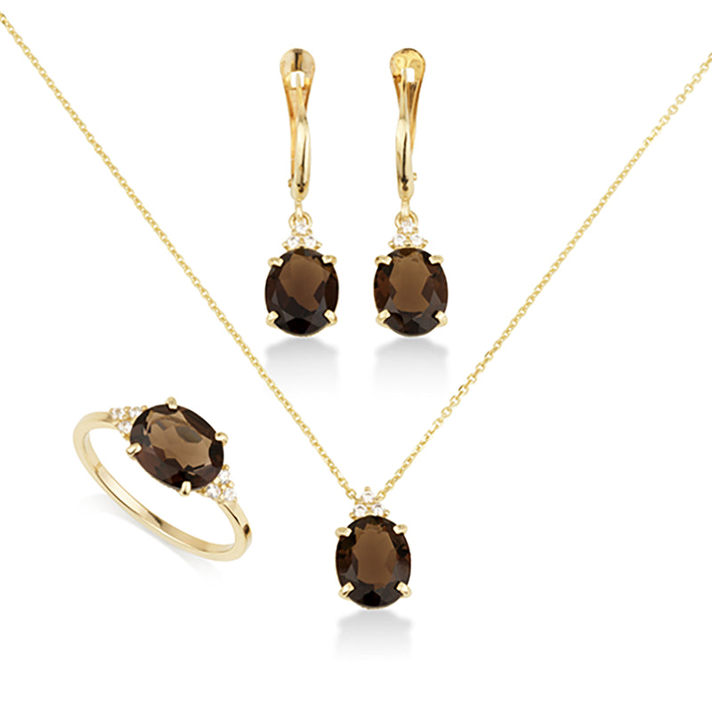 Patrizia Oval Earrings - Smoky