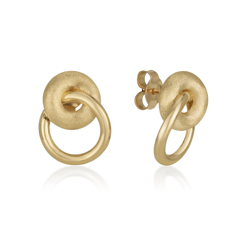 Earrings - Round Cross Studs