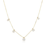 Necklace Sparkling - Five zircon stones
