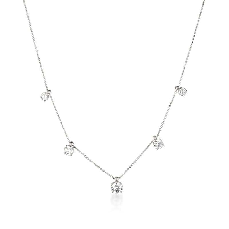 Necklace Sparkling - Five zircon stones