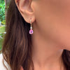 Patrizia Drop Earrings - Pink Spinel