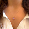 Patrizia Drop Necklace - Pink Spinel