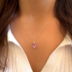 Patrizia Drop Necklace - Pink Spinel