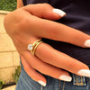 Ring Sparkling - zircon stones