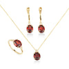 Patrizia Oval Earrings - Garnet C.z.