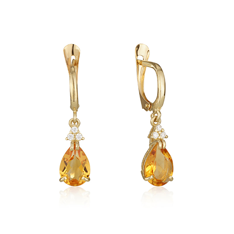 Patrizia Drop Earrings - Citrine