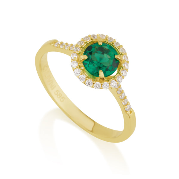 Vitalia - Round Ring Emerald spinel