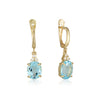 Patrizia Oval Earrings - Blue Topaz