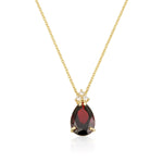 Patrizia Drop Necklace - Garnet C.z.