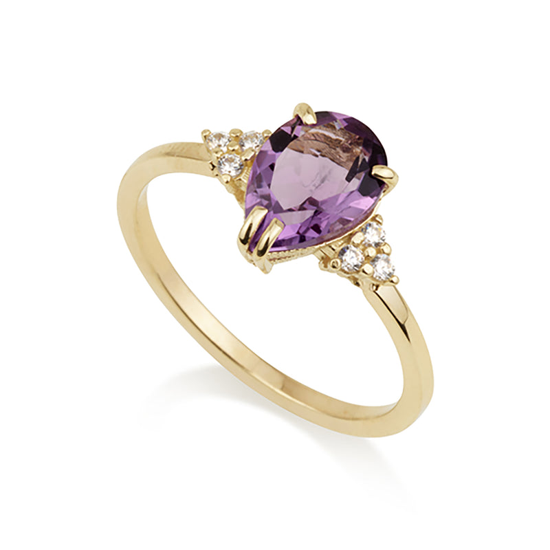 Patrizia Drop Ring - Amethyst