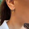 Amadora Short Earrings - Citrine