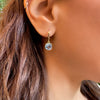 Amadora Short Earrings - Blue Topaz