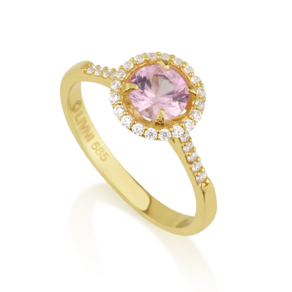 Vitalia - Round Ring Pink spinel