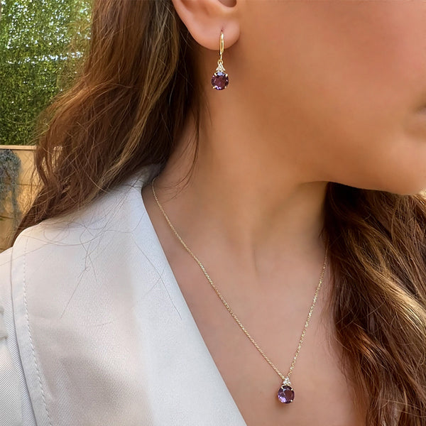 Patrizia Round Necklace - Amethyst
