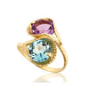 Jolanda Ring -  Blue Topaz and Amethyst
