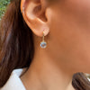 Amadora Short Earrings - Blue Topaz