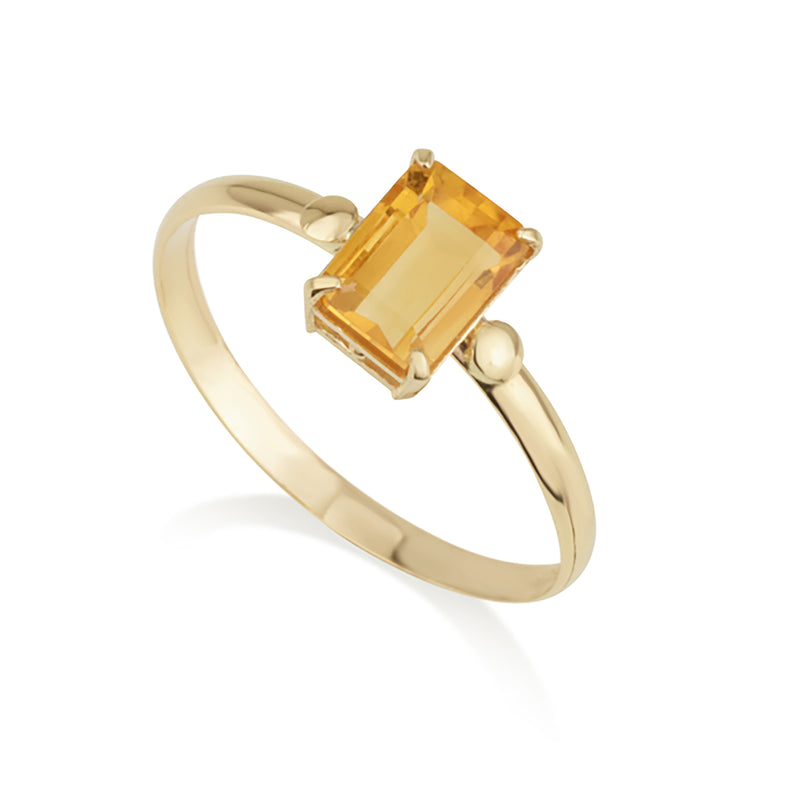 Rectangle Ring - Citrine